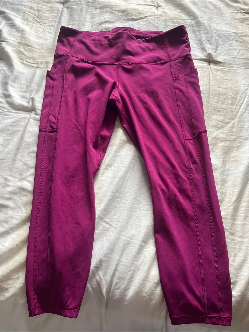 Athleta Bright Pink Workout Leggings with Pockets